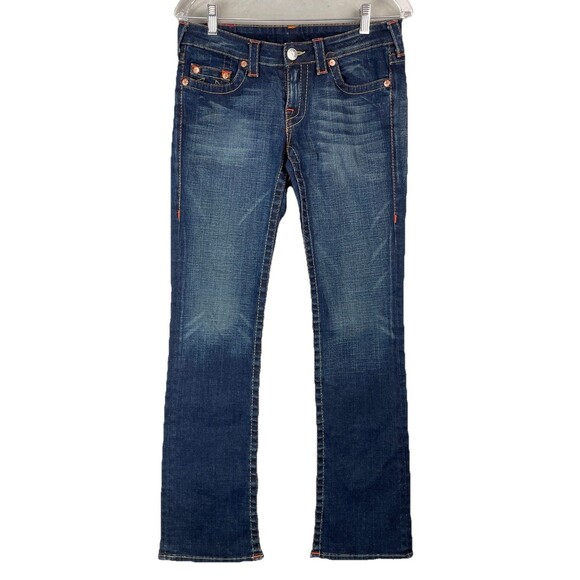True Religion Women 30 Jeans Vintage World Tour Johnny Bootcut Stretch USA Y2K - Picture 1 of 13